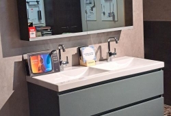 Primabad exclusive meubel 120 cm met spiegelkast en veerlichting kleur salie
