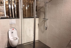 Inloopdouche 120x200 met deurtje 50 cm helder glas chroom profiel