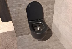 Xenz Gio  toilet rimfree met ziting mat zwart